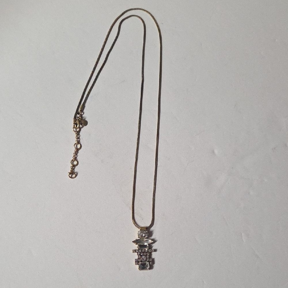 J. Crew Gold and Silver Pendant Necklace